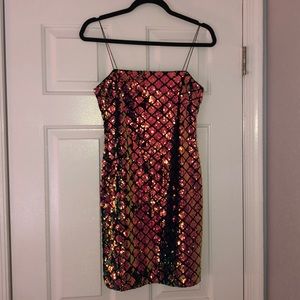 Sequined, bodycon mini dress